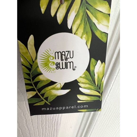 🔵 Women's Wide Band Blouson Tankini Top Electric Stripe NWE size 10 blue white - Picture 8 of 12